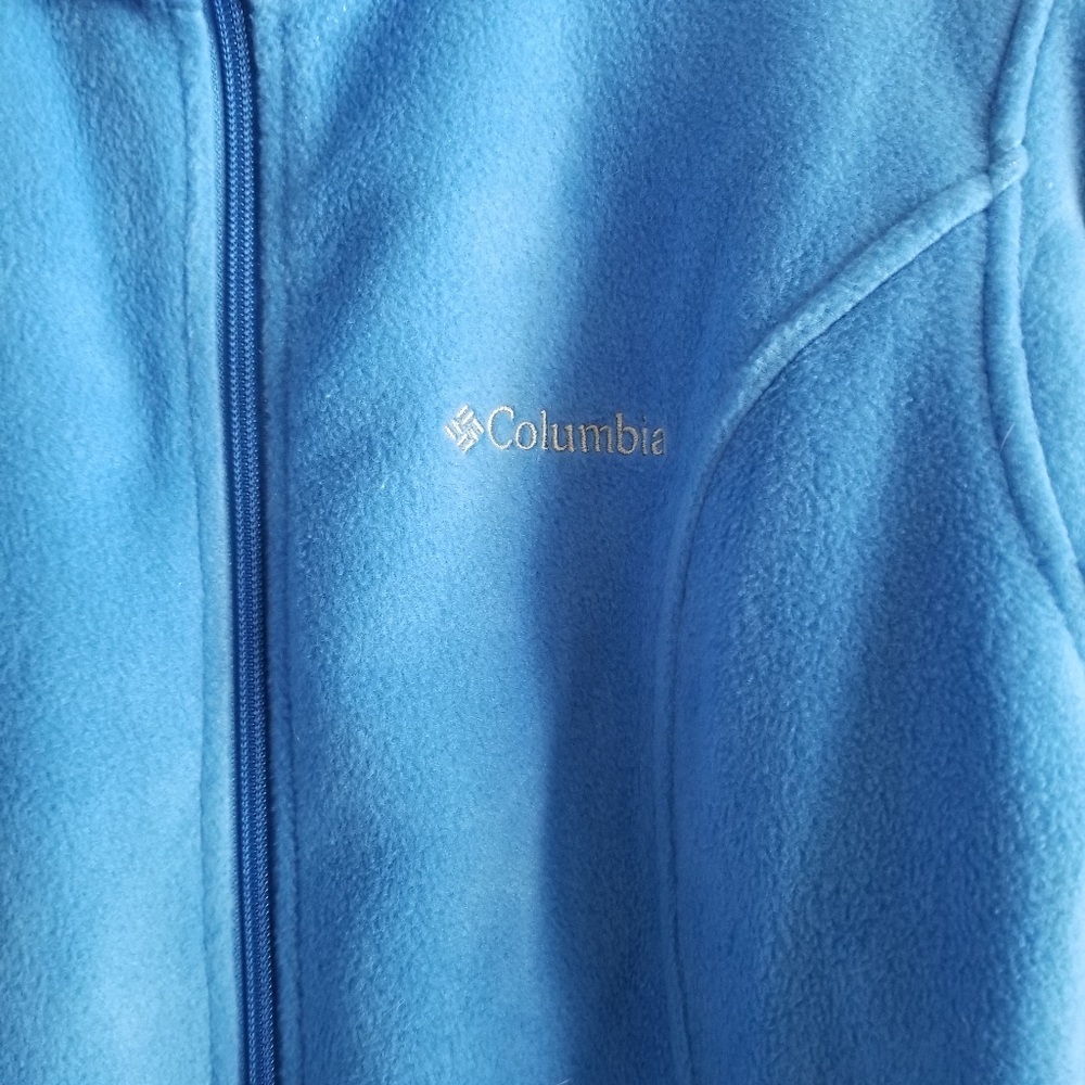 COLUMBIA BLUE FLEECE ZIP UP JACKET - Picture 3 of 6